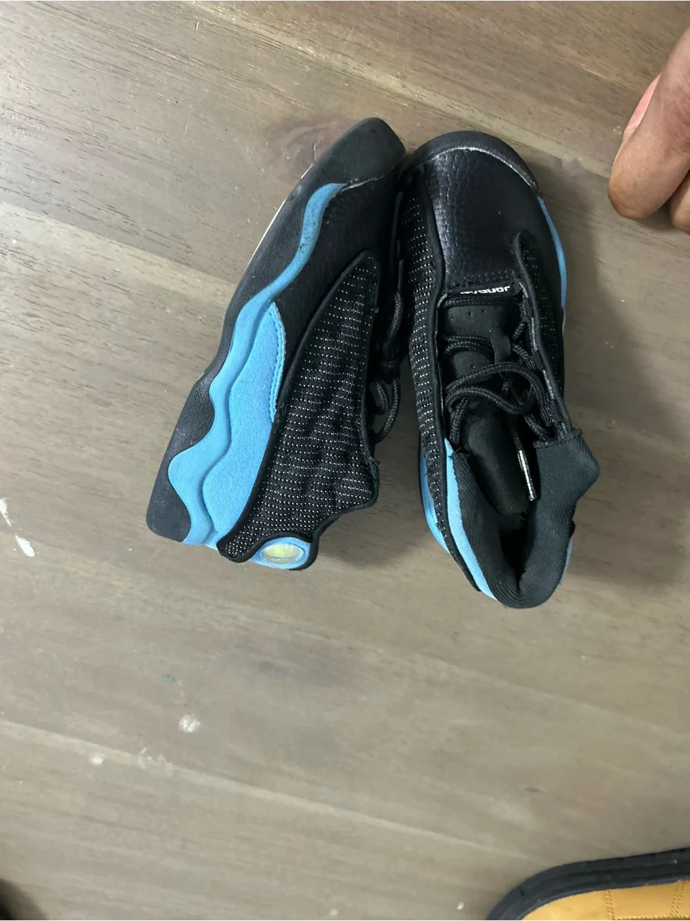 Nike Kids Black and Light Blue Slip-On Sneakers